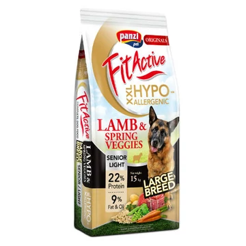 FitActive ORIGINALS 15kg SENIOR/LIGHT LARGE BREED HYPOALLERGENIC Lamb&amp;Spring Veggies