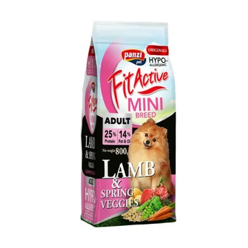 FitActive ORIGINALS MINI 800g ADULT Active HYPOALLERGENIC Lamb&Spring Veggies