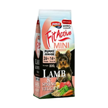 FitActive ORIGINALS MINI 800g PUPPY HYPOALLERGENIC Lamb&amp;Spring Veggies