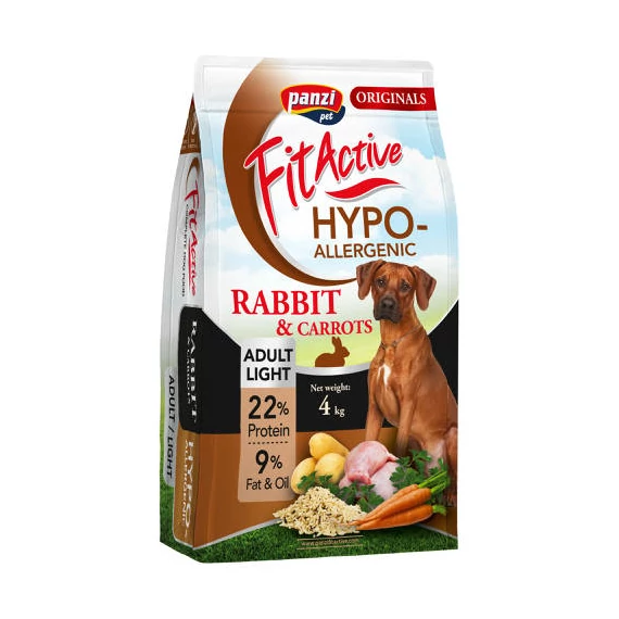 FitActive ORIGINALS 4kg Hypoallergenic ADULT LIGHT Rabbit and Carrots