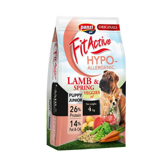 FitActive ORIGINALS 4kg PUPPY&JUNIOR HYPOALLERGENIC Lamb&Spring Veggies