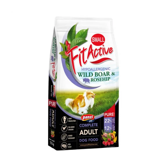 FitActive PURE Hypoallergenic Wild boar -Rosehip - száraztáp (vaddisznó,csipkebogyó) felnőtt kutyák részére (12kg)